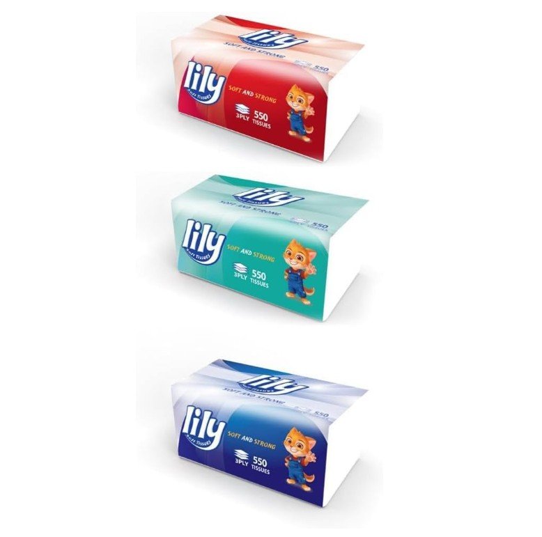 Dilva Economical Shrink 550 Pack Facial Tissues