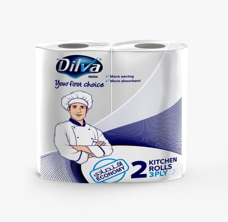 Dilva 3-Ply Economy Kitchen Roll Dilva 3-Ply Economy Kitchen Roll