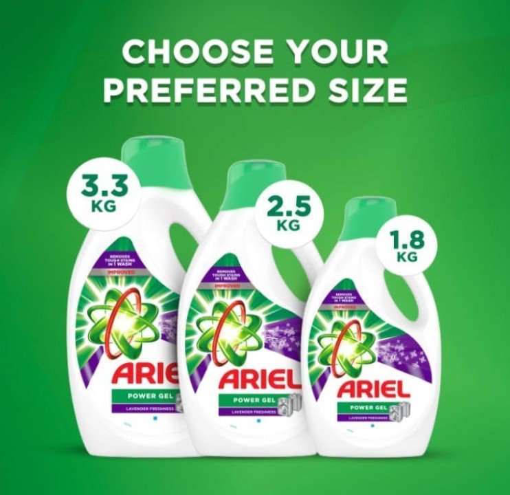 Ariel Low Suds Gel Lavender -3.9L