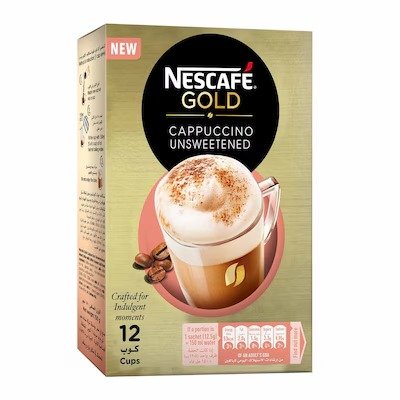 NESCAFÉ Gold Cappuccino Unsweetened Taste - 12.5g x 12 Sachets