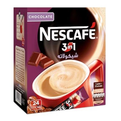 Nescafe 3 In 1 Chocolate Instant Coffee - 18 gram - 24 Sachets