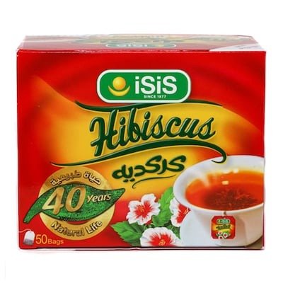 Isis Natural Hibiscus Flavour Tea - 50 Sachets