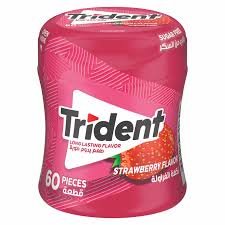 Trident Sugar-Free Strawberry Chewing Gum - 60 Pieces
