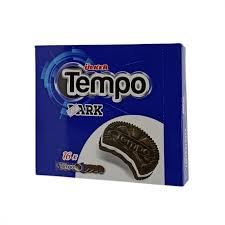 Tempo Dark Biscuits Filled with Vanilla - 36g (Pack of 12)