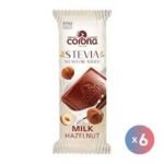 Corona Stevia Milk Chocolate with Hazelnut - 6 Pieces