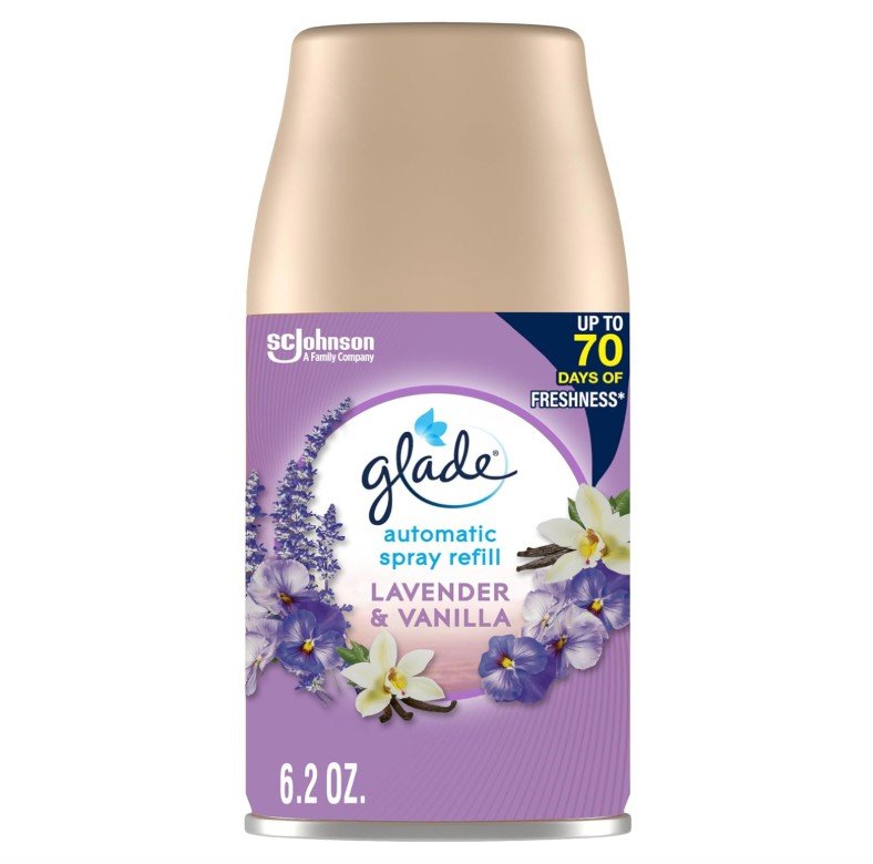 Glade Automatic Spray Refill, Air Freshener for Home and Bathroom, Lavender & Vanilla, 6.2 Oz