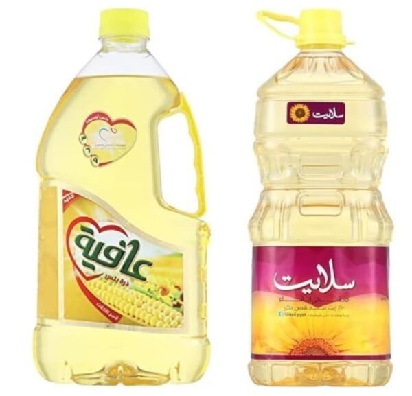 Slite corn oil 2.2L & Afia sunflower oil 2.25L