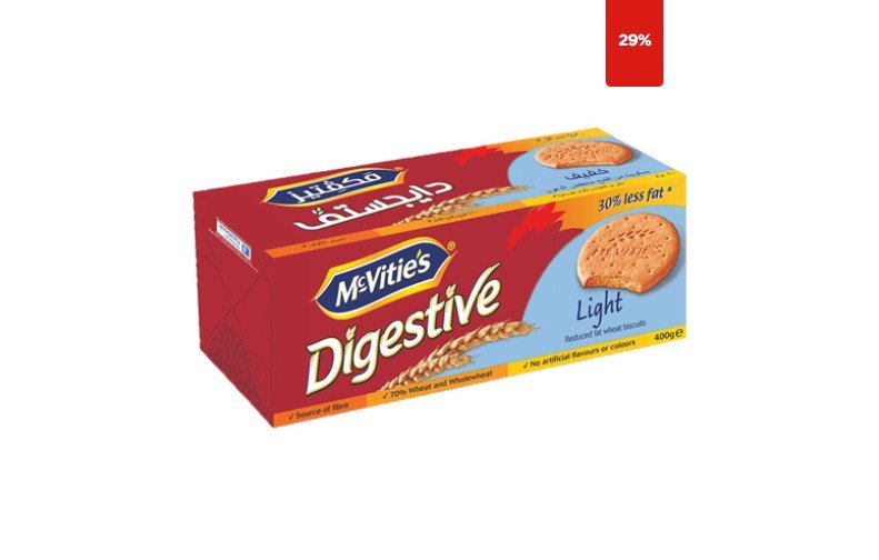McVities Digestive Light Biscuits - 400g