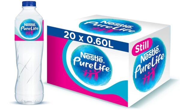 Nestlé Pure Life Bottled Drinking Water - 600 ml - Pack of 20