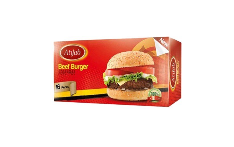 Atyab Beef Burger 8Pcs- 400g