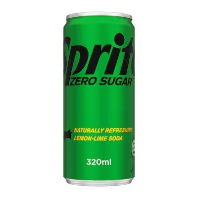 Sprite Zero Sugar Lemon Lime Soda Drink Can – 320ml