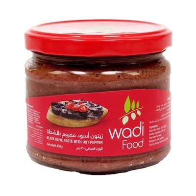 Wadi Food Black Olives Paste With Hot Pepper 300g