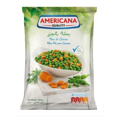 Americana Frozen Peas and Carrots - 400 gram