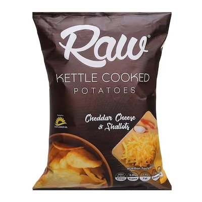 Raw Cheddar Cheese and Shallots Kettle Cooked Potatoes - 100 gm