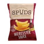 Experience the rich taste of Worcester sauce in every crunchy bite with Spuds Potato Chips – 45 gm of irresistible snacking perfection!