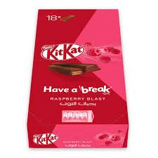 Nestlé KitKat 2 Finger Wafer with Raspberry Blast - 19.5g (Pack of 18)