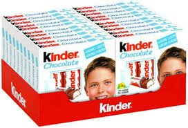 Kinder Milk Chocolate Bars - 50g - Pack of 20