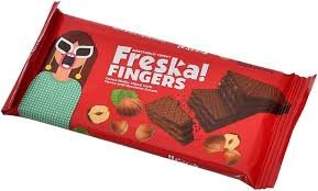Freska Fingers Cocoa Wafer Filled with Hazelnut - 10 Fingers