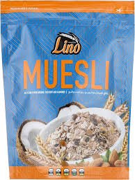 Lino Muesli Oat Flakes with Raisins Coconut and Almonds Pouch- 375 gram