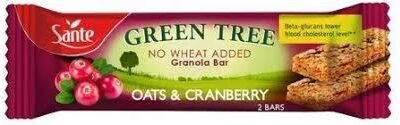Sante Green Tree Granola Bar With Oats & Cranberry - 40gm