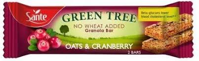 Sante Green Tree Granola Bar With Oats & Cranberry - 40gm