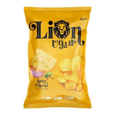 Lion Chips with Spicy Cheese - 65 gram
