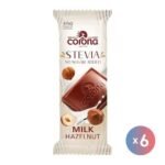 Corona Stevia Milk Chocolate with Hazelnut - 6 Pieces