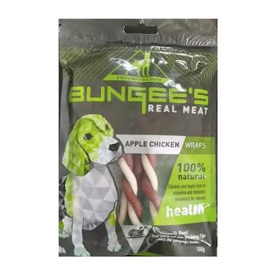Bungees Apple and Chicken Dog Treats - 100gm