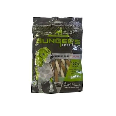 Bungees Banana and Turkey Dog Treats - 100gm