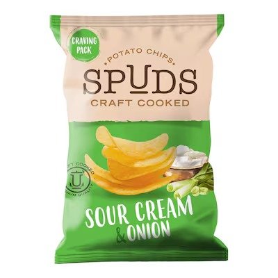 Spuds Sour Cream and Onion Chips - 94 gram