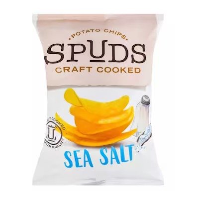 Spuds Craft Cooked Potato Chips – Sea Salt Flavor – 72 gram
