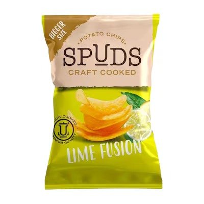 Spuds Craft Cooked Potato Chips - Lime Fusion Flavor - 72 gram
