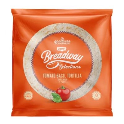 Breadway Tomato Basil Tortilla Bread - 5 Count