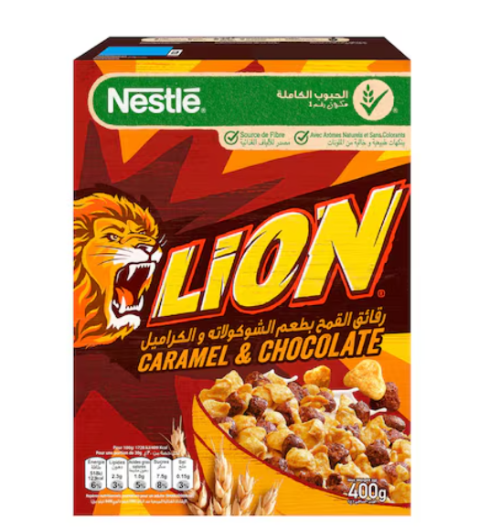 Nestle Lion Breakfast Cereals with caramel and chocolate - 400 gram