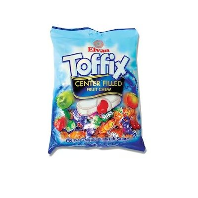 Elvan Toffix Candy Filled with Fruit - 40 gram