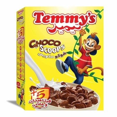 Temmy's Choco Scoops Cereal box - 250 grams