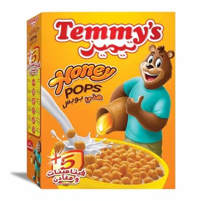 Temmy's Honey Pops Cereal box - 250 grams