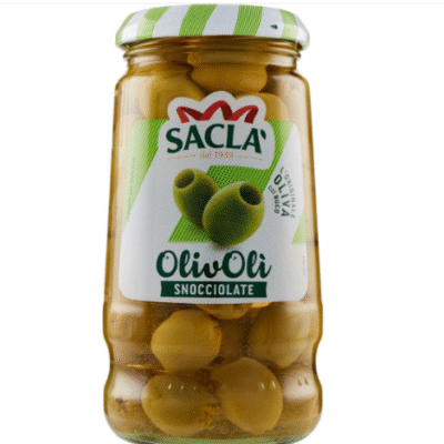 Sacla Green Pitted Olives - 290g
