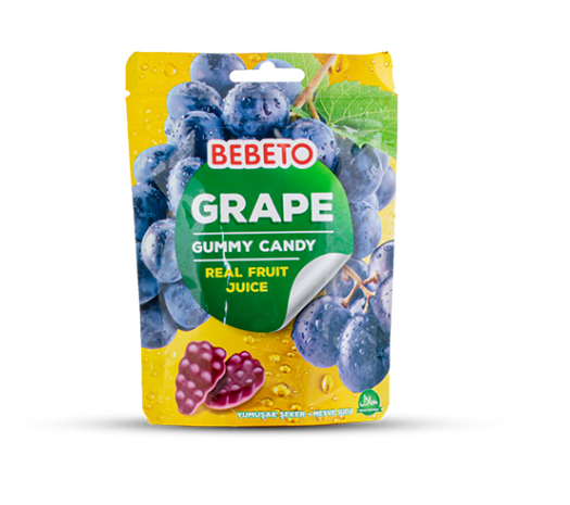 Bebeto Gummy Candy Grapes - 60g